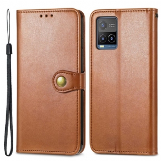 Flip Cover Vivo Y21s Nittespænde Og Rem