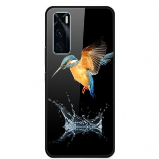Cover Vivo Y70 Crown Bird Hærdet Glas