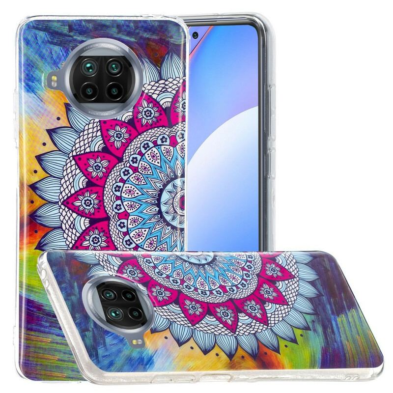 Cover Xiaomi Redmi Note 9 Pro 5G Fluorescerende Farverig Mandala