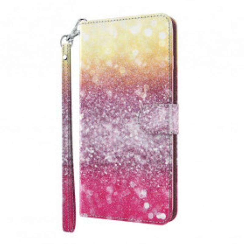 Flip Cover Xiaomi Redmi Note 9 Pro 5G Light Spot Glitter Magenta