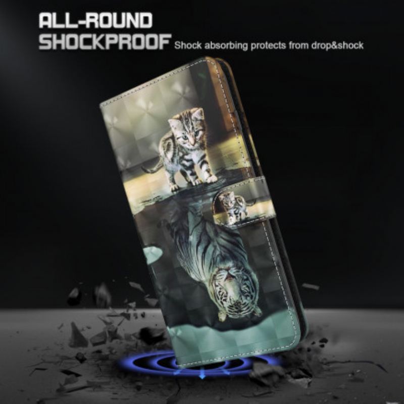 Flip Cover Xiaomi Redmi Note 9 Pro 5G Lys Spot Ernest The Tiger
