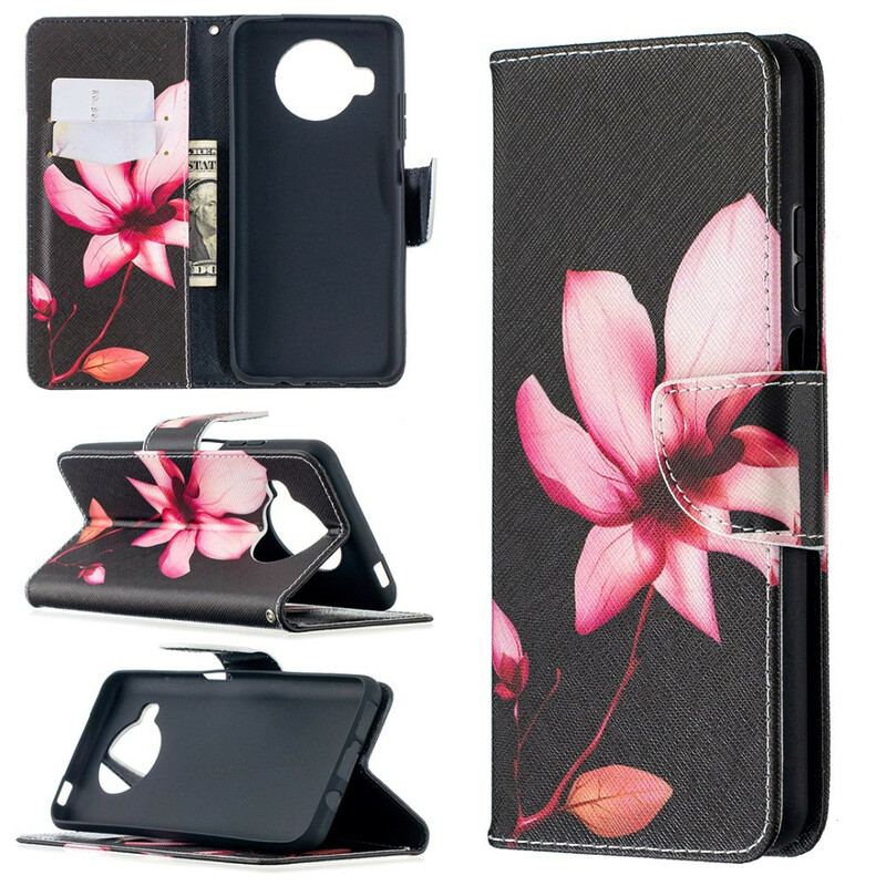 Flip Cover Xiaomi Redmi Note 9 Pro 5G Lyserød Blomst