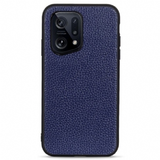 Cover Oppo Find X5 Ægte Litchi Læder