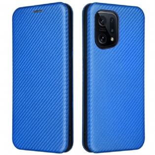 Cover Oppo Find X5 Flip Cover Kulfiber
