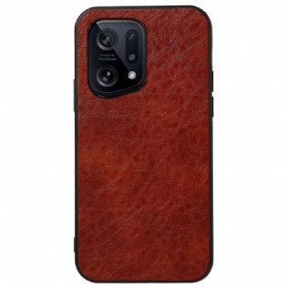 Cover Oppo Find X5 Læder Effekt