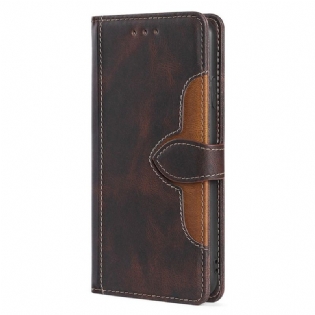 Flip Cover Oppo Find X5 Imiteret Læder Bicolor Stilfuld