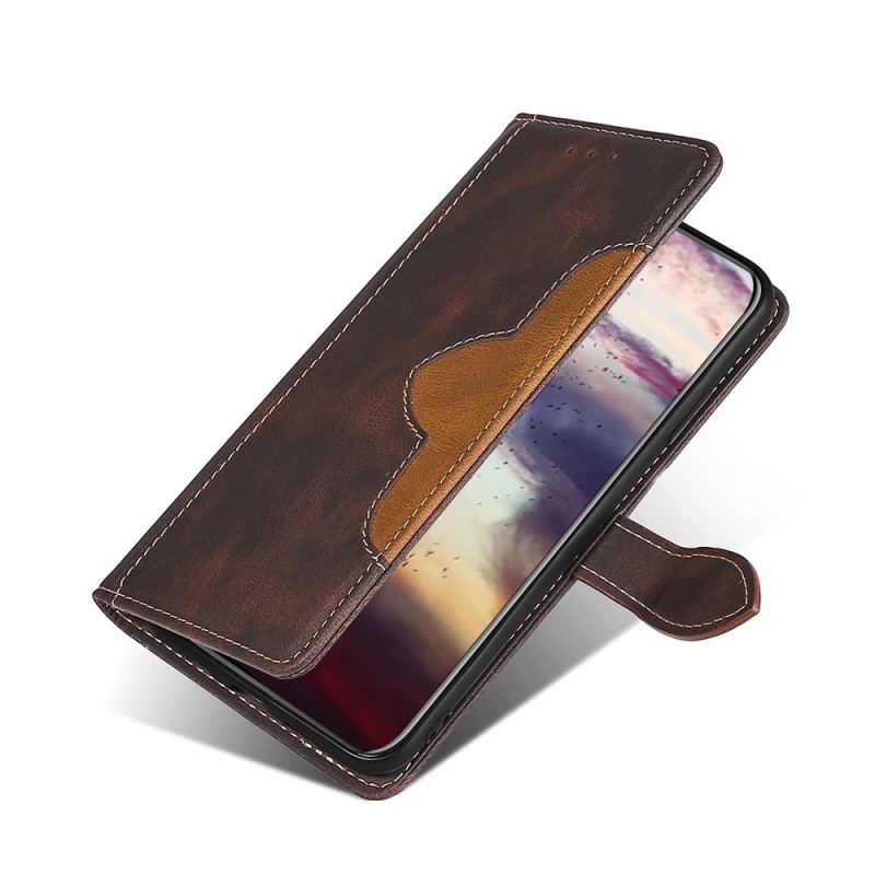 Flip Cover Oppo Find X5 Imiteret Læder Bicolor Stilfuld