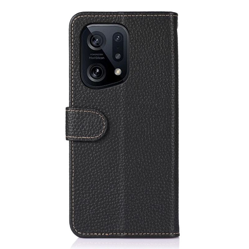 Flip Cover Oppo Find X5 Khazneh Litchi Læder