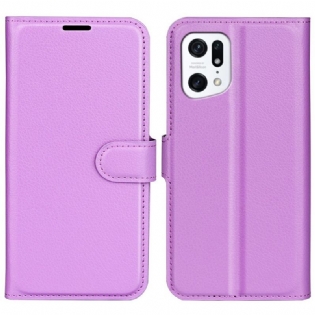 Flip Cover Oppo Find X5 Klassisk