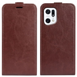Flip Cover Oppo Find X5 Læder Cover Sammenfoldelig