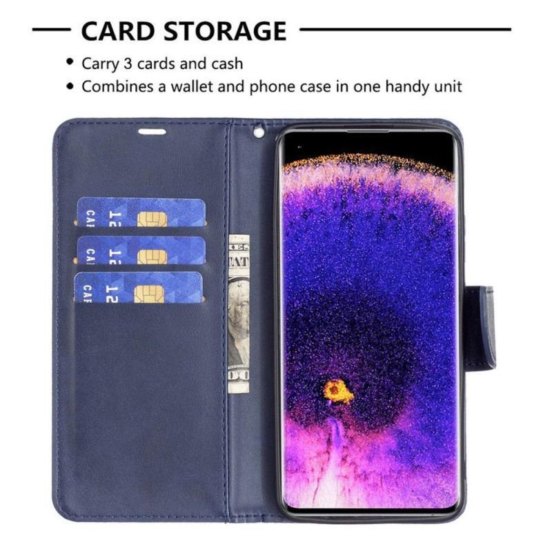 Flip Cover Oppo Find X5 Skrå Lås