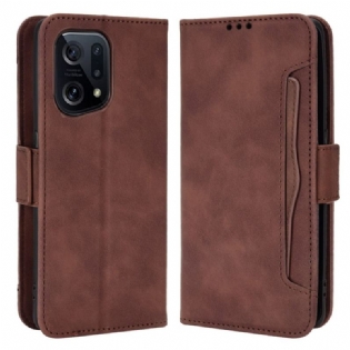 Læder Cover Oppo Find X5 Multi-card Premier Class