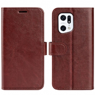 Læder Cover Oppo Find X5 Ultra Imiteret Læder