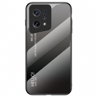 Mobilcover Oppo Find X5 Hærdet Glas Hej