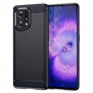 Mobilcover Oppo Find X5 Mofi Børstet Kulfiber