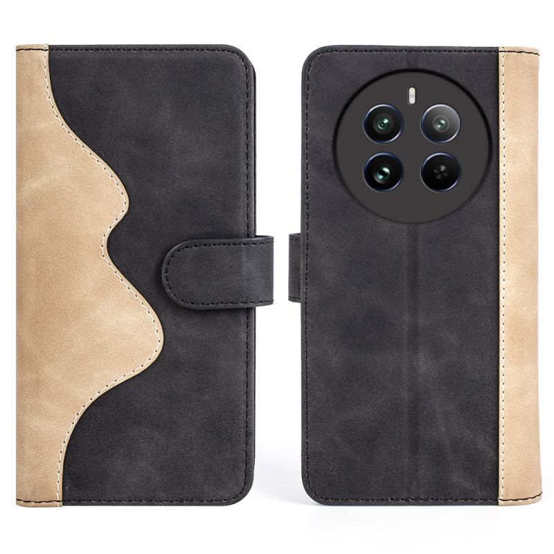 Flip Cover Til Realme 12 Plus 5g Tofarvet Design