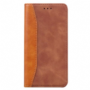 Cover Huawei P Smart 2020 Flip Cover Tofarvet Business Lædereffekt
