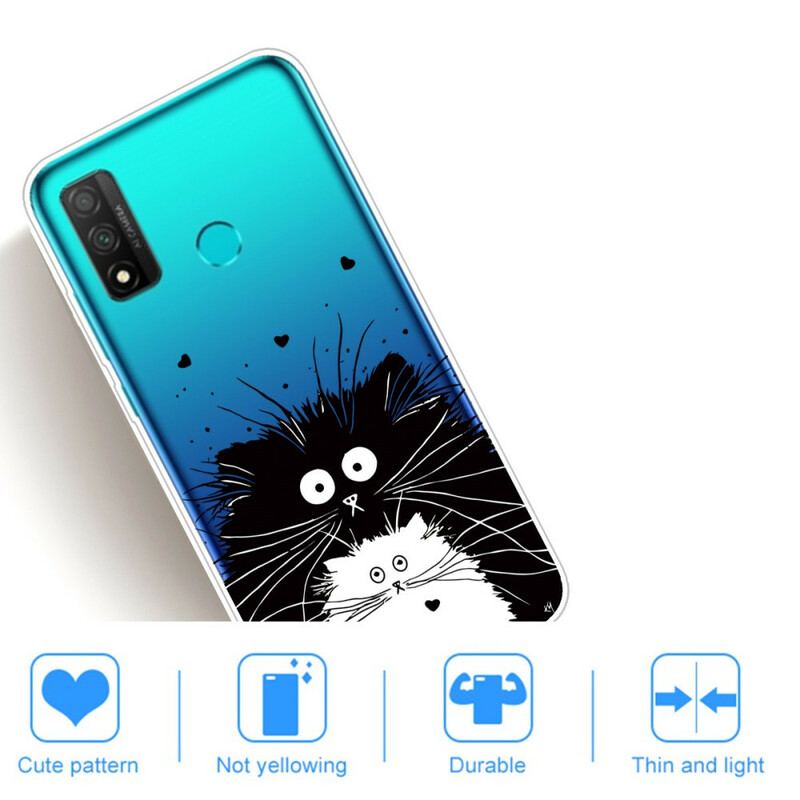 Cover Huawei P Smart 2020 Gennemsigtige Overraskede Katte