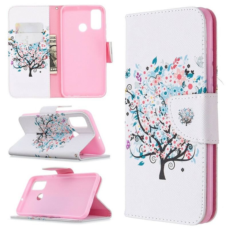 Flip Cover Huawei P Smart 2020 Blomstret Træ