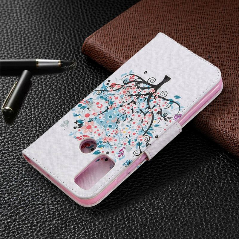 Flip Cover Huawei P Smart 2020 Blomstret Træ