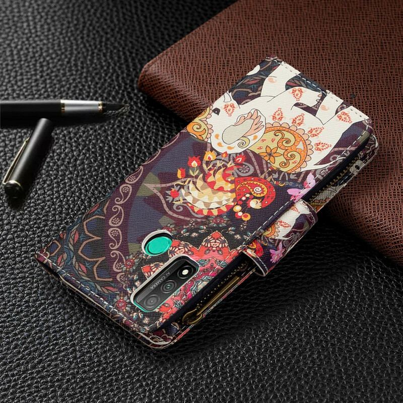 Flip Cover Huawei P Smart 2020 Elefant Lynlåslomme