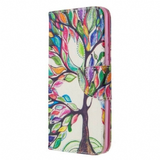 Flip Cover Huawei P Smart 2020 Farverigt Træ