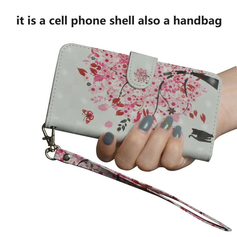 Flip Cover Huawei P Smart 2020 Lyserødt Træ