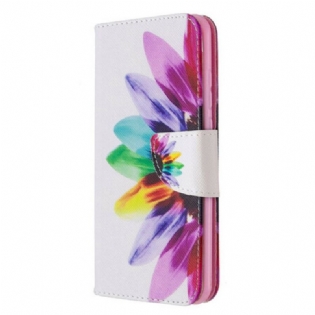 Læder Cover Huawei P Smart 2020 Akvarel Blomst