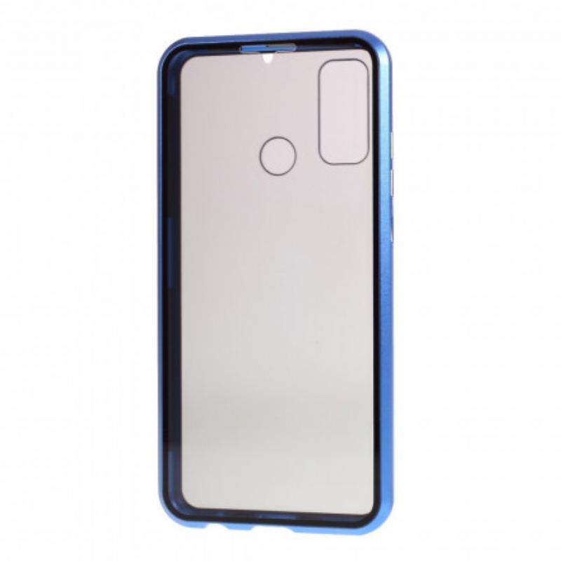 Mobilcover Huawei P Smart 2020 Metalkanter Og Dobbelt Hærdet Glas