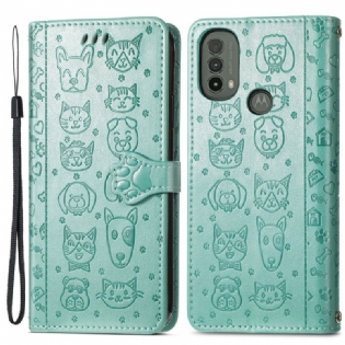 Flip Cover Moto E40 / E30 / E20 Animerede Dyr