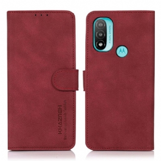Flip Cover Moto E40 / E30 / E20 Khazneh Fashion Læder Effekt