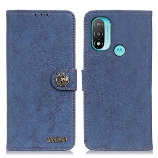 Flip Cover Moto E40 / E30 / E20 Khazneh Retro Split Læder