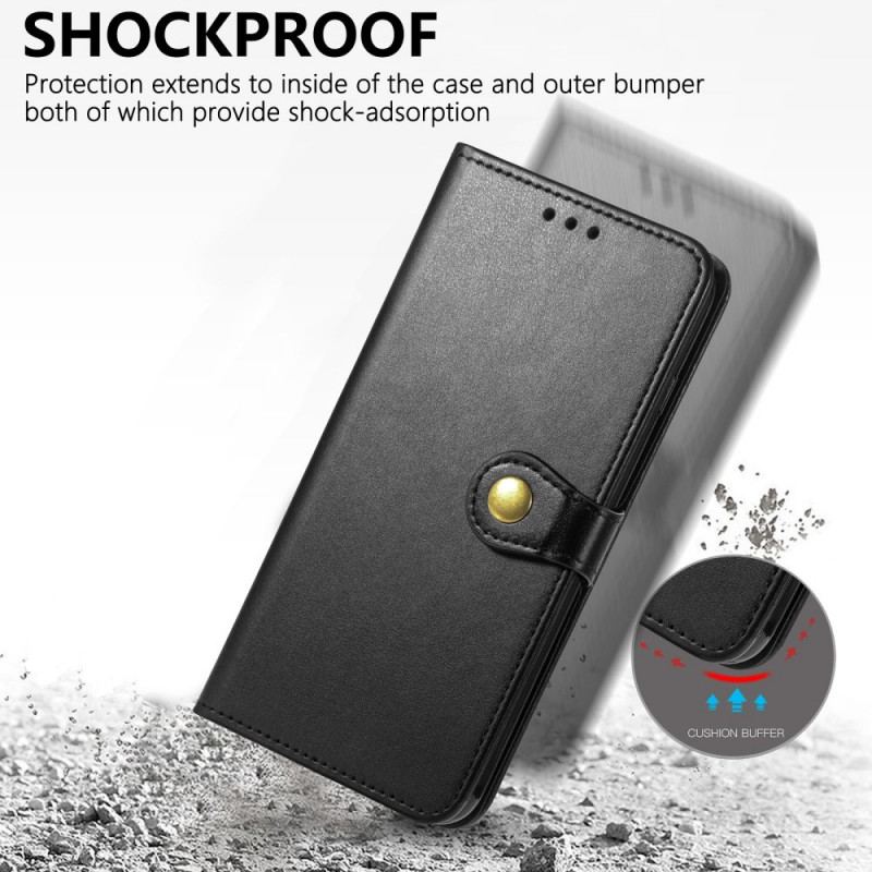 Flip Cover Moto E40 / E30 / E20 Kunstlæder Og Vintage Lås