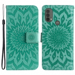 Flip Cover Moto E40 / E30 / E20 Solblomst