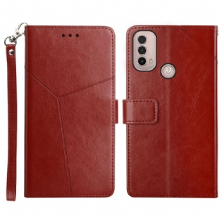 Flip Cover Moto E40 / E30 / E20 Stil Læder Geo Y Design