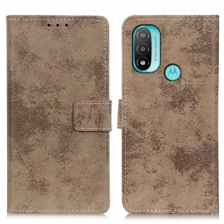 Flip Cover Moto E40 / E30 / E20 Vintage Lædereffekt
