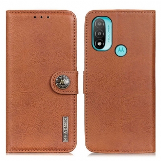 Læder Cover Moto E40 / E30 / E20 Imiteret Læder Khazneh