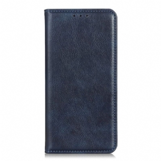 Cover Xiaomi Redmi 10A Flip Cover Lychee Split Læder Tekstur