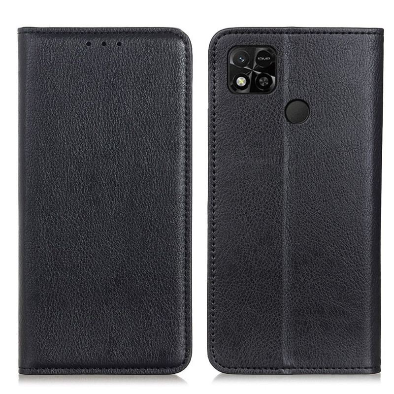 Cover Xiaomi Redmi 10A Flip Cover Lychee Split Læder Tekstur