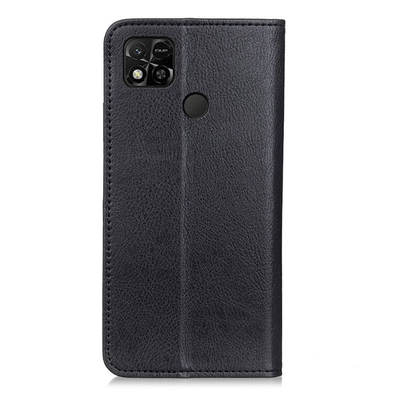 Cover Xiaomi Redmi 10A Flip Cover Lychee Split Læder Tekstur