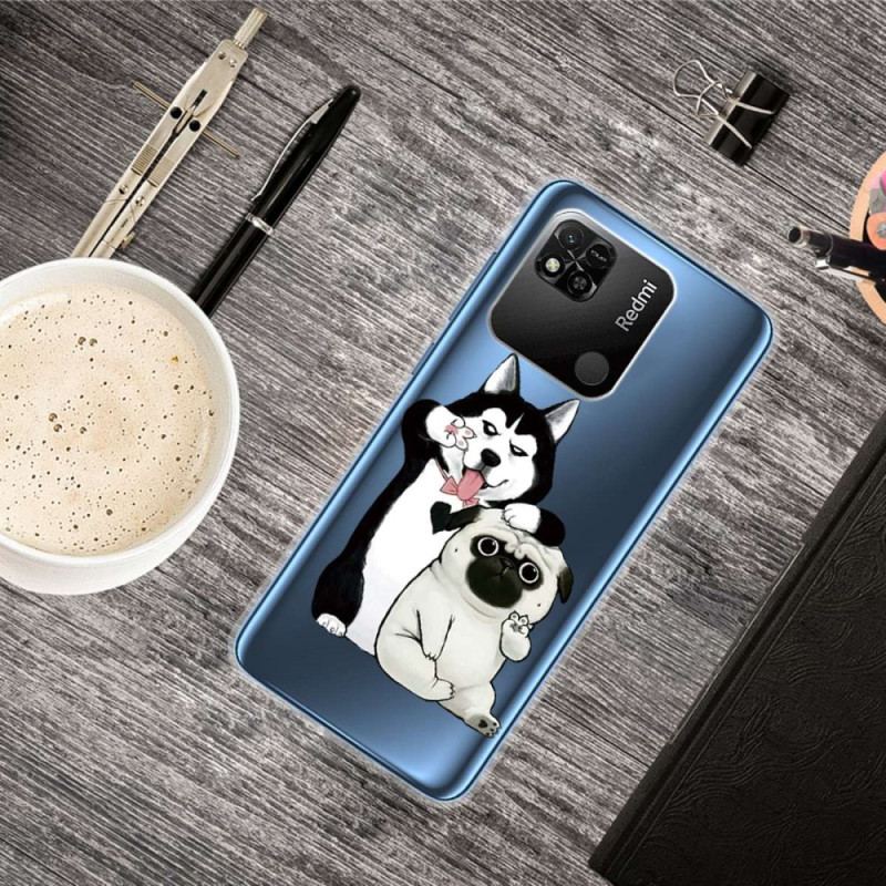 Cover Xiaomi Redmi 10A Gennemsigtige Sjove Hunde