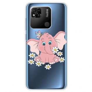 Cover Xiaomi Redmi 10A Sømløs Lyserød Elefant
