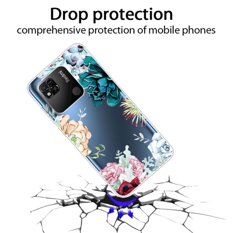 Cover Xiaomi Redmi 10A Sømløse Akvarelblomster