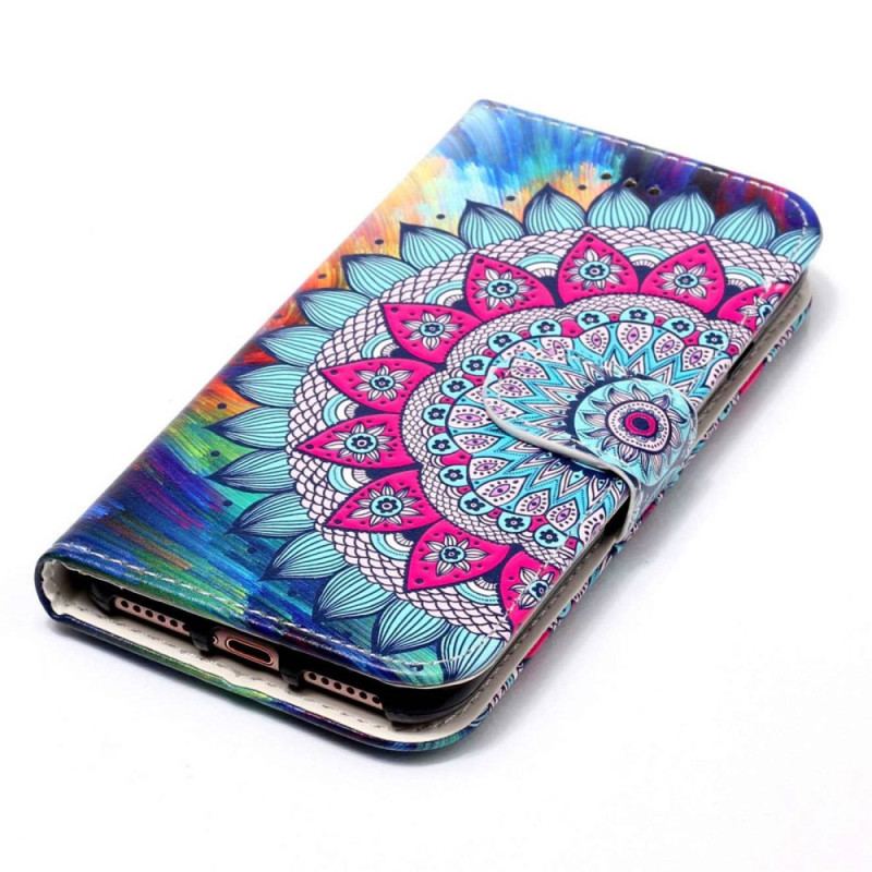 Flip Cover Xiaomi Redmi 10A Med Snor Farverig Strappy Mandala