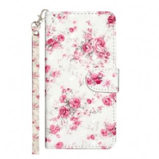 Flip Cover Xiaomi Redmi 10A Med Snor Rem Liberty Flowers
