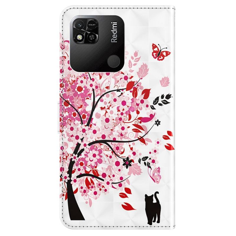 Flip Cover Xiaomi Redmi 10A Med Snor Strappy Rose Tree