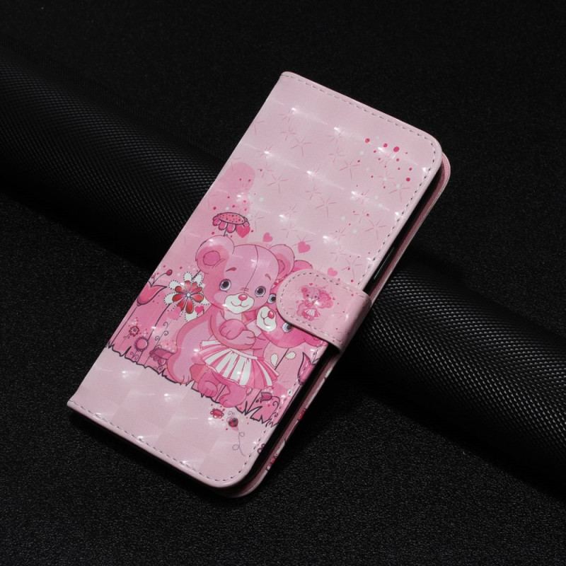 Flip Cover Xiaomi Redmi 10A Med Snor Teddybjørne