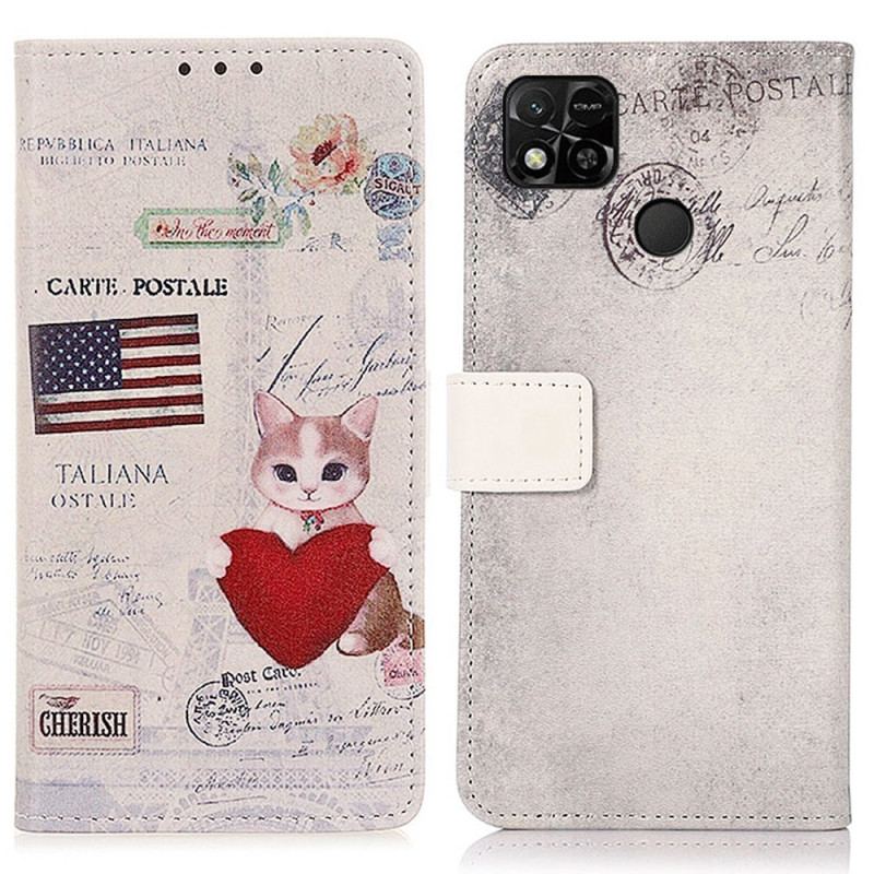 Flip Cover Xiaomi Redmi 10A Rejsende Kat