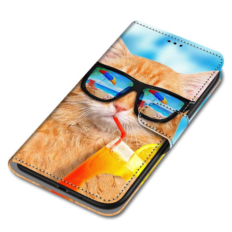 Flip Cover Xiaomi Redmi 10A Trækat Slap Af