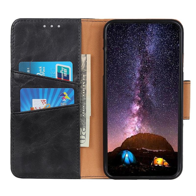 Læder Cover Xiaomi Redmi 10A Split Læder Vendbar Lås